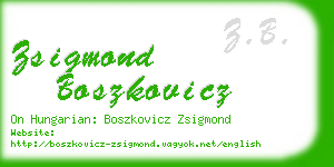 zsigmond boszkovicz business card